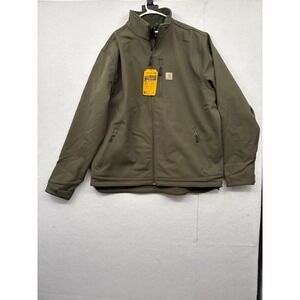 Carhartt Rain Defender Heavyweight Softshell Jacket Mens 2XL Tall Olive Green